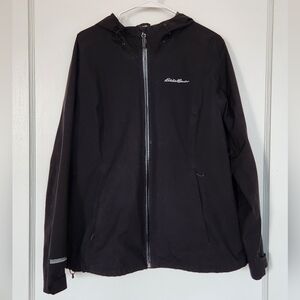 Eddie Bauer Women's Black Raincoat with Hood